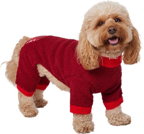 Frisco Holiday Plaid Dog & Cat Snuggle Up Knit PJs