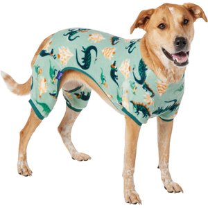 Frisco Holiday Dino Dog & Cat Plush Fleece PJs, X-Large