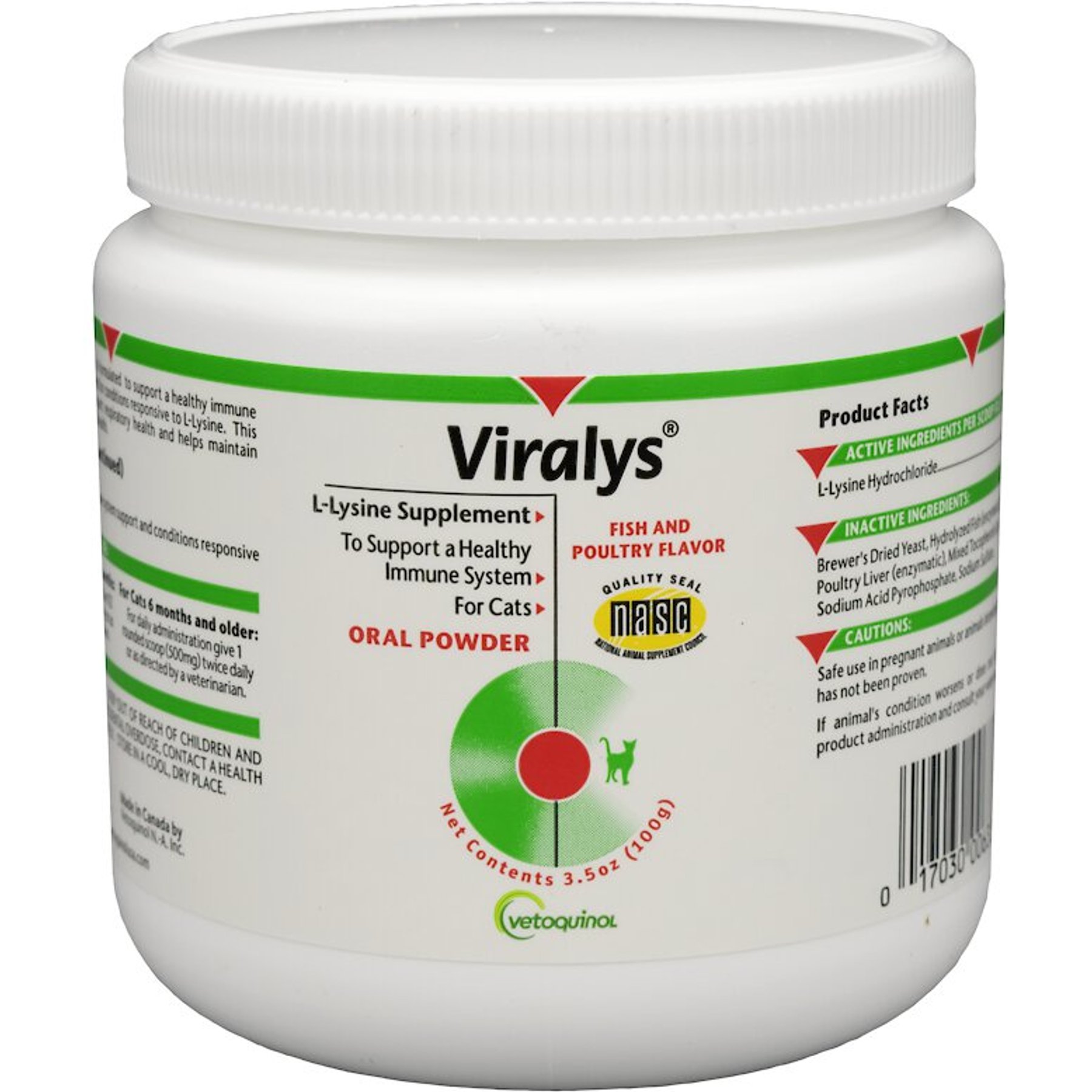 VETOQUINOL Viralys Powder Immune Supplement for Cats, 3.5-oz - Chewy.com