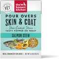 The Honest Kitchen Functional POUR OVERS Skin & Coat Salmon Stew Dog Food Topper, 5.5-oz can, case of 12