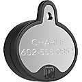 YIP Smart Tag Dog ID Tag - Works with Samsung Galaxy Phones, Oval, Silver