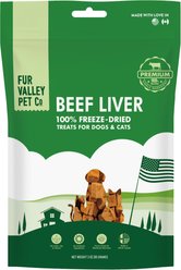 Fur Valley Beef Liver Grain-Free Freeze-Dried Dog Treats, 3-oz bag slide 1 of 6