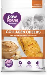 Paw Love 5-in Peanut Butter Beef Collagen Cheeks Dog Treat