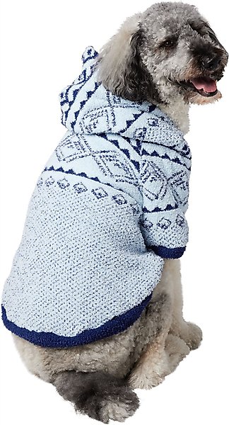 Show full view: Frisco Snuggle Up Knit Dog & Cat Hoodie, Blue, XX-Large slide 1 of 10
