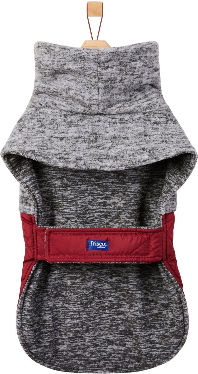 FRISCO Medium Weight Quilted Dog Coat with brushed Fleece Snood