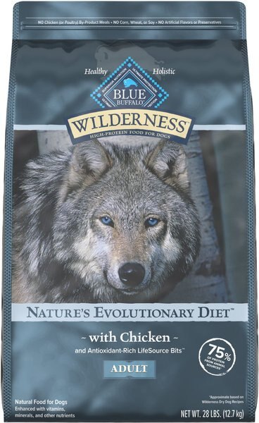 Blue Buffalo Wilderness Chicken Recipe High-Protein Adult Dry Dog Food