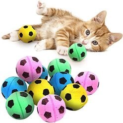 CoCoo Interactive Cat & Ferret Foam Soccer Fetch & Play Bouncy Ball Toy, 12 count slide 2 of 6
