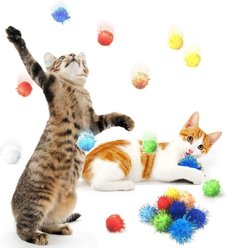 CoCoo Cat & Ferret Tinsel Pom Pom Puff Balls Colorful Sparkle Chase & Fetch Toy, Colorful Sparkle Chase & Fetch Toy, 20 count slide 2 of 3