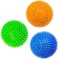 CoCoo Spiky Squeaky Dog & Ferret Rubber Ball, Dental Chew Fetch & Play Toy, 3 count