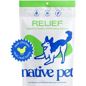 Native Pet Relief Chicken Soft Chew To Support Joint Tenderness Dog Supplement, 120 count