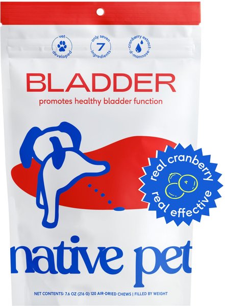 Native Pet Cranberry Bladder Chicken Chews Urinary Dog Supplement, 120 count slide 1 of 9