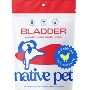 Native Pet Cranberry Bladder Chicken Chews To Support Urinary Tracts Dog Supplement, 120 count