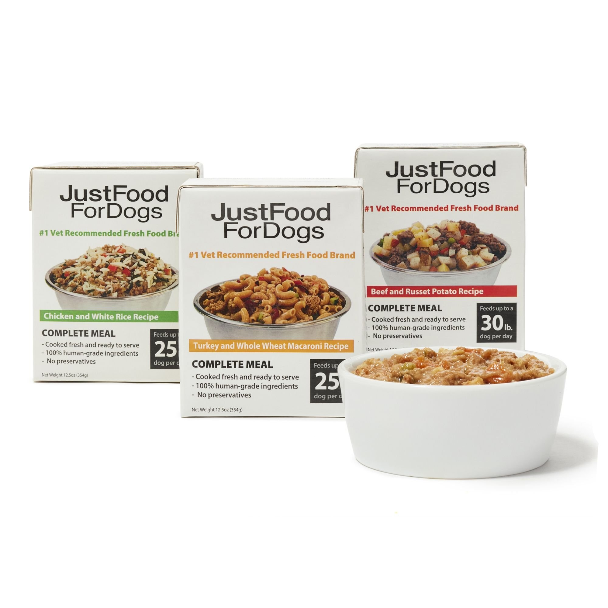 JUSTFOODFORDOGS Pantry Fresh Beef, Chicken & Turkey Variety Pack Dog