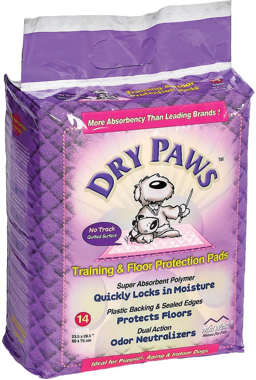 MIDWEST Dry Paws Training & Floor Protection Pads, Large, 14 count