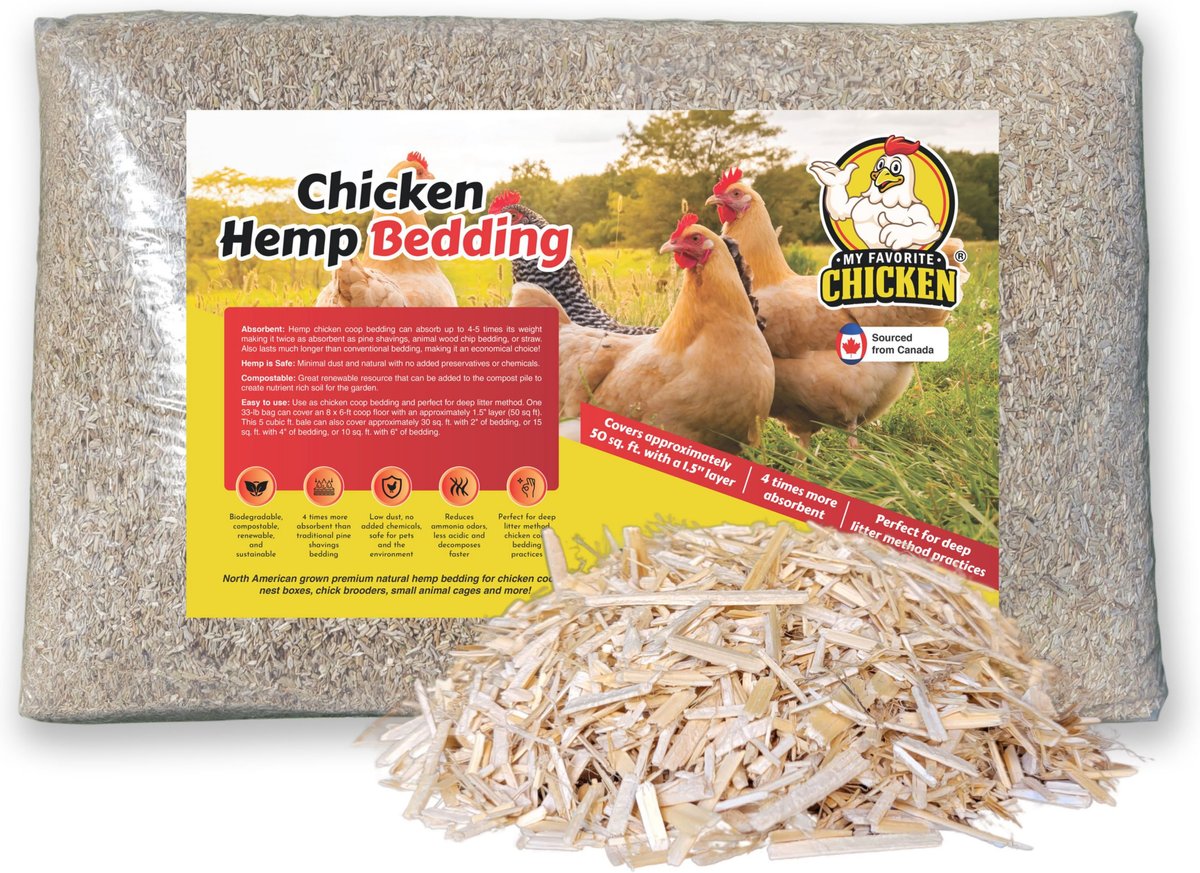 MY FAVORITE CHICKEN Hemp Chicken Coop Bedding, 33lb bag
