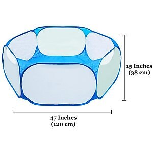 SunGrow Puppy & Cat Playpen, Portable Indoor Fence & Ball Pit