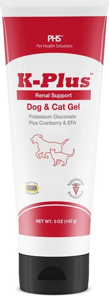 K-Plus Potassium Gluconate Renal Gel Dog Urinary Supplement, 5-oz tube slide 1 of 8