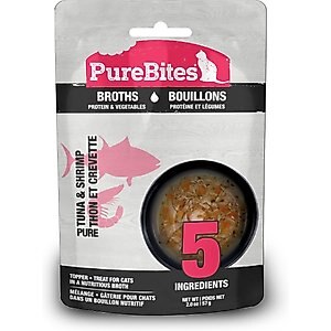 PureBites Cat Broths Tuna & Shrimp Food Topping, 2-oz bag