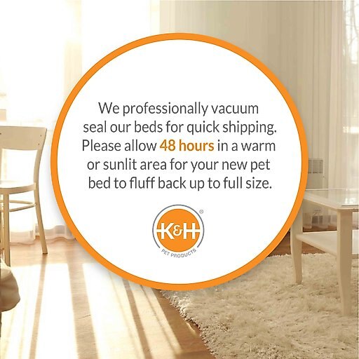 K&H Pet Products Superior Orthopedic Dog Bed, Mocha, Paw Bone Print, Medium 