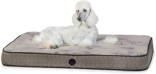 K&H Pet Products Superior Orthopedic Dog Bed, Gray, Paw Bone Print, Medium slide 1 of 9