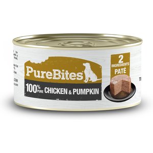 PureBites Dog Pates Chicken & Pumpkin Food Topping, 2.5-oz can