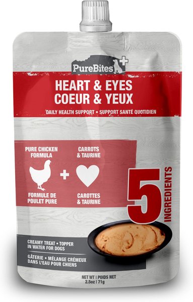 PureBites Plus Squeezables- Heart & Eyes Dog Food Toppings, 2.5-oz tube slide 1 of 8