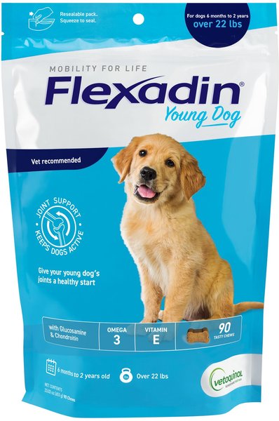 Vetoquinol Flexadin Dog Supplement, 22.03-oz bag, 90 count slide 1 of 3
