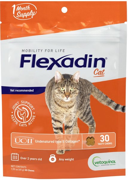 Vetoquinol Flexadin w/UCII Cat Supplement, 1.59-oz bag, 30 count slide 1 of 3