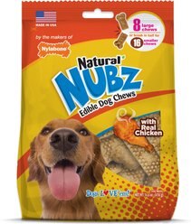 Nylabone Natural Nubz Large Chicken Dog Treat, 8 count slide 1 of 9
