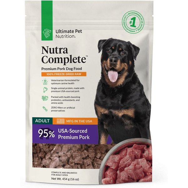 ULTIMATE PET NUTRITION Nutra Complete Premium Pork FreezeDried Raw Dog