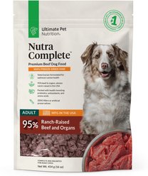 Ultimate Pet Nutrition Nutra Complete Beef Freeze Dog Dry Food, 16-oz bag