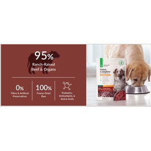 Ultimate Pet Nutrition Nutra Complete Premium Beef Freeze-Dried Raw Dog Food, 16-oz bag
