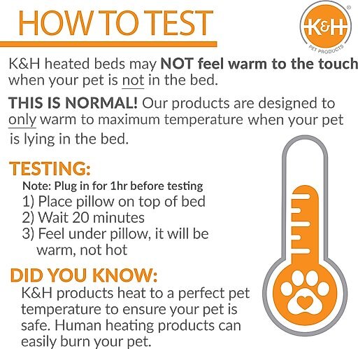 K&H Pet Products Thermo-Kitty Cuddle Up Indoor Heated Bolster Cat Bed, Mocha