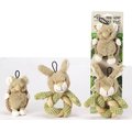 Petique Mini Hula Hemp Koala & Bunny Twist Plush Dog Toy, 2 count
