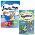 Temptations MixUps Surfers' Delight Flavor + Meowmaid Salmon & Tuna Flavors Soft & Crunchy Cat Treats