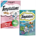 Temptations Classic Shrimpy Shrimp Flavor + MixUps Meowmaid Salmon & Tuna Flavors Soft & Crunchy Cat Treats