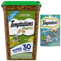 Temptations MixUps Catnip Fever Flavor, 30-oz tub + Meowmaid Salmon & Tuna Flavors Soft & Crunchy Cat Treats