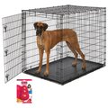 MidWest Solution Series XX-Large Heavy Duty Single Door Dog Crate, 54 inch + KONG Classic Dog Toy, XX-Large