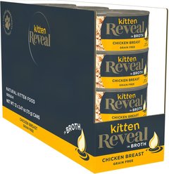 Reveal Natural Limited Ingredient Grain-Free Chicken Breast in Broth Wet Kitten Food, 2.47-oz, case of 12