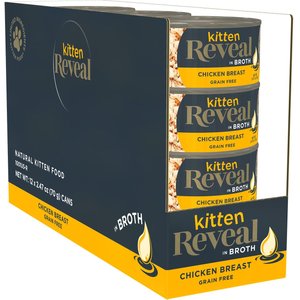 Reveal Natural Limited Ingredient Grain-Free Chicken Breast in Broth Wet Kitten Food, 2.47-oz, case of 12