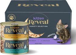 Reveal Natural Limited Ingredient Grain-Free Chicken & Tuna in Broth Variety Pack Wet Kitten Food, 2.47-oz, case of 8
