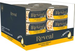 Reveal Natural Limited Ingredient Grain-Free Chicken Breast in Broth Wet Cat Food, 5.5-oz, case of 12