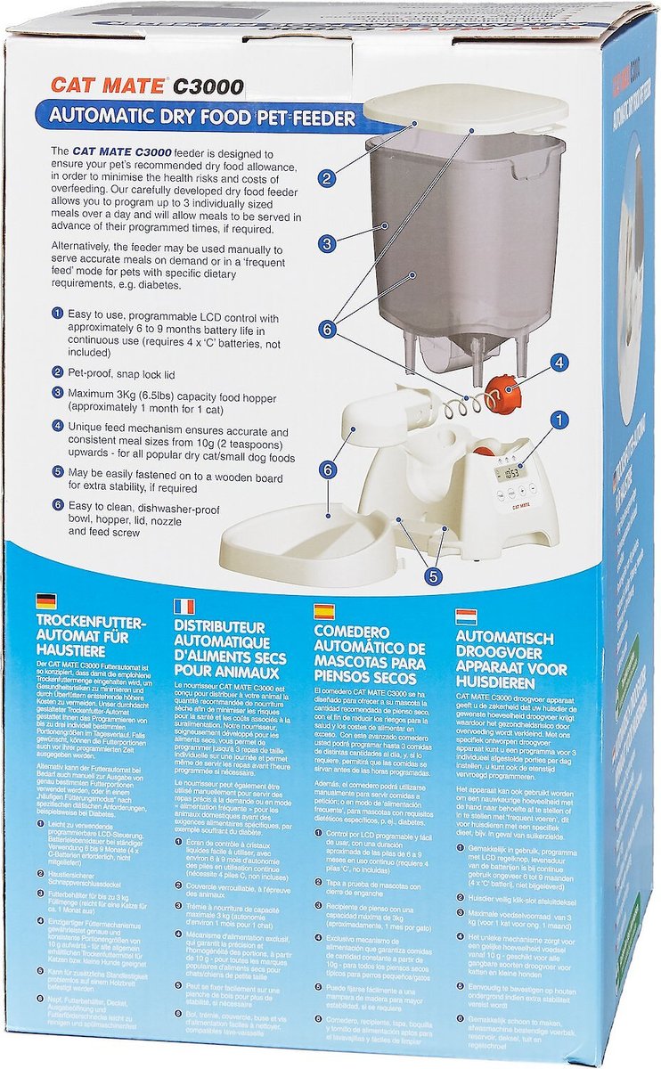 Cat Mate C3000 Automatic Dog Cat Feeder 26 cup