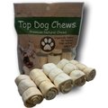 Top Dog Chews Mini Cheek Rolls Rawhide Dog Treats, 3-in, case of 5