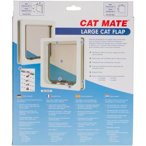 Closer Pets Cat Mate Large Cat/Small Dog 4-Way Self Lining Door, White