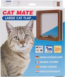 Cat Mate Large Cat/Small Dog 4-Way Self Lining Door, Brown slide 2 of 4