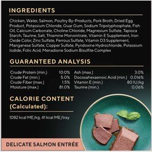 Sheba Perfect Portions Kitten Variety Pack Chicken Pate & Pate Salmon Wet Cat Food, 2.65-oz can, 12 count