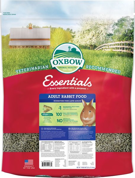 Oxbow Essentials Adult Rabbit Food All Natural Adult Rabbit Pellets, 50-lb bag slide 1 of 9