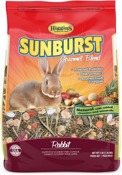 Higgins Sunburst Gourmet Blend Rabbit Food, 3-lb bag, bundle of 2 slide 1 of 8