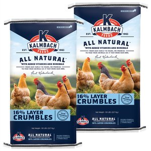 Kalmbach Feeds All Natural 16% Protein Layer Crumbles Chicken Feed, 100-lb bag